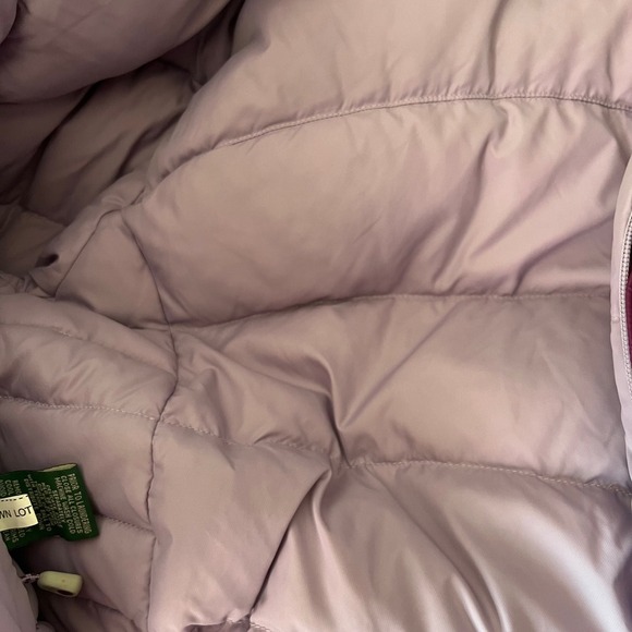 Women's L.L. Bean Reversible Purple Down Puffer Jacket Lightweight Coat Winter - Picture 5 of 11